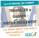 Affiche UNEF loi travail -  voir en grand cette image"