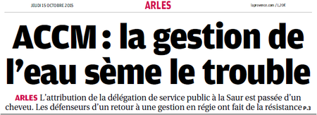 La Une de La Provence 15.10.15 - PNG - 29.7 ko