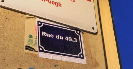 Arles 3 mars 2020, rue du 49.3